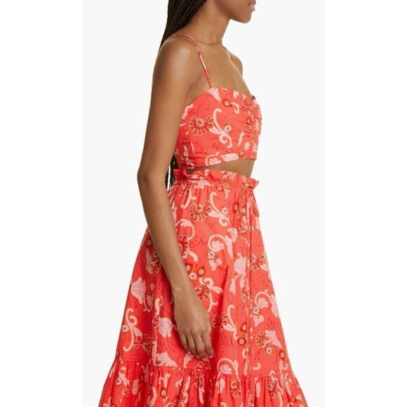 NWT A.L.C. Arit Floral Cotton Sweetheart Crop Top in Calla Multi, Size 6 - Picture 10 of 16